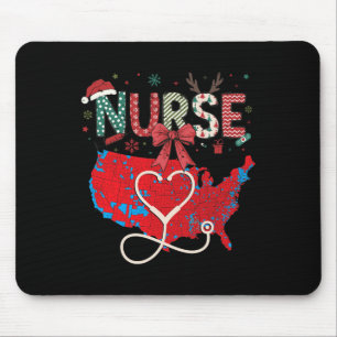 2024 Trump gewinnt Rote Wahlkarte Nurse Mousepad