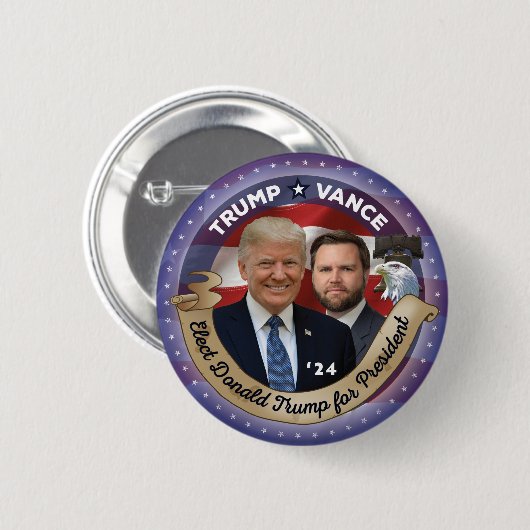 2024 Trump und Vance wählen Button (Vorne & Hinten)
