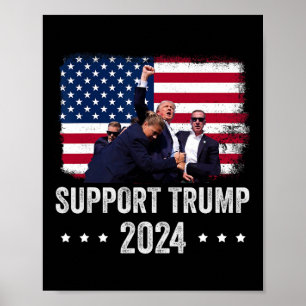2024 - Trump unterstützen - für Amerika beten Poster