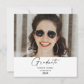 2024 Two Foto Collage Black Graduation Party (Vorderseite)