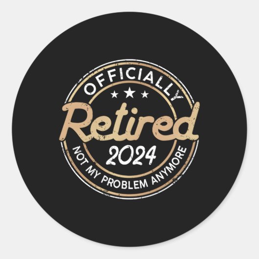 2024 übermüdet Nicht mein Problem mehr Rettiret Runder Aufkleber (Vorderseite)