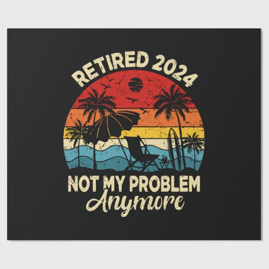 2024 übermüdet Nicht mein Problem noch lustiger Geschenkpapier (Flach)