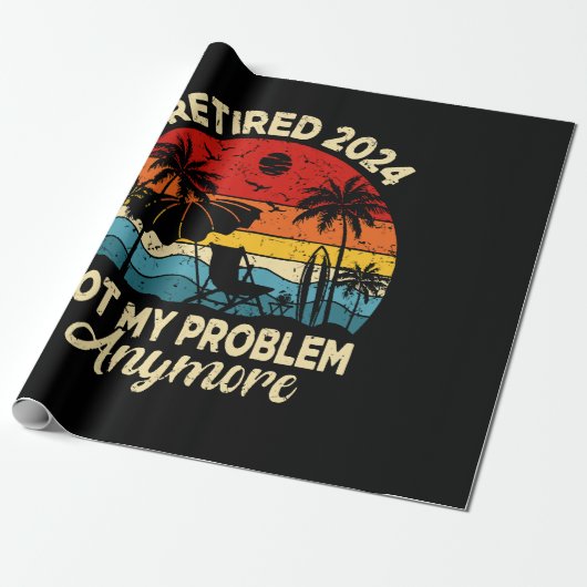 2024 übermüdet Nicht mein Problem noch lustiger Geschenkpapier (Ungerollt)