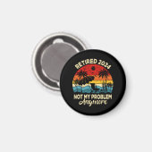 2024 übermüdet Nicht mein Problem noch lustiger Magnet (Vorderseite/Rückseite)