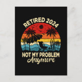 2024 übermüdet Nicht mein Problem noch lustiger Postkarte (Vorderseite)