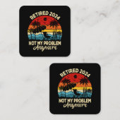 2024 übermüdet Nicht mein Problem noch lustiger Quadratische Visitenkarte (Vorne/Hinten)