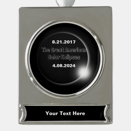 2024 und 2017 verdoppelt Banner-Ornament silber (Vorderseite)