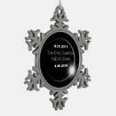 2024 und 2017 verdoppelt schneeflocken Zinn-Ornament (Links)