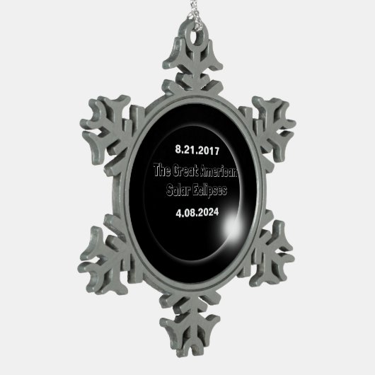 2024 und 2017 verdoppelt schneeflocken Zinn-Ornament (Links)