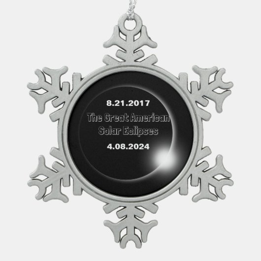 2024 und 2017 verdoppelt schneeflocken Zinn-Ornament (Vorderseite)