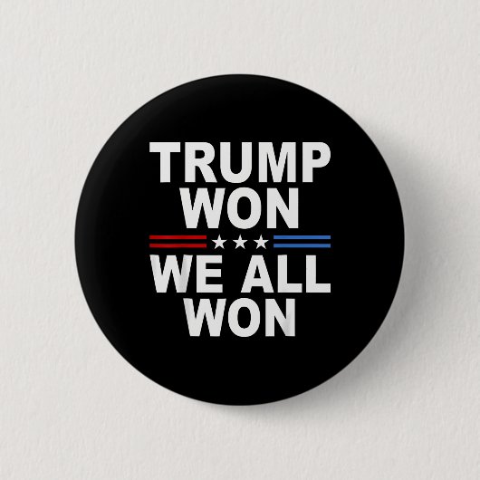 2024 US-Flagge Trump gewann Button (Vorderseite)