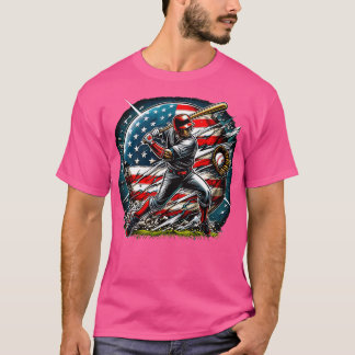 2024 USA Amerika BASEBALL in den USA 4. JULI T-Shirt