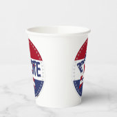 2024 USA Flag Star Vote Check Mark Pappbecher (Links)
