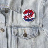 2024 USA Flag VOTE Star Check Mark Button (Beispiel)