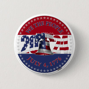 2024 USA Flag We The People Liberty Bell Button