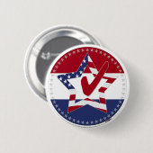 2024 USA-Flagge Stern Häkchen Button (Vorne & Hinten)