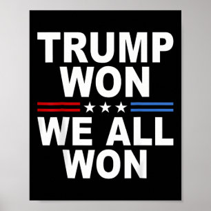2024 USA-Flagge Trump gewonnen Poster