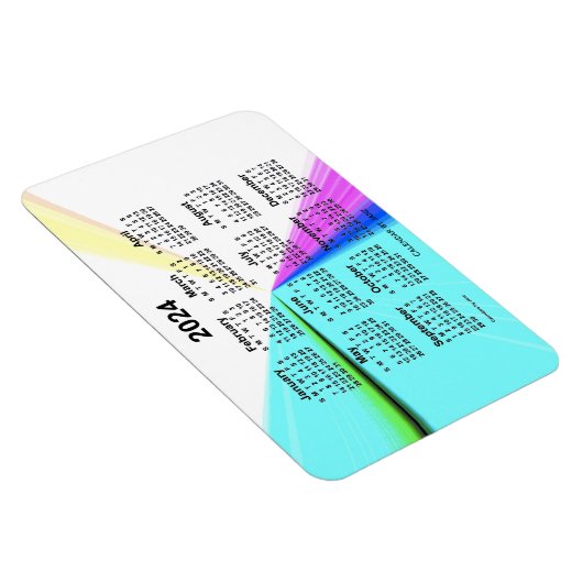 2024 Vanishing Point Calendar von Janz 4x6 Magnet (Rechte Seite)