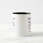 2024 Vater zu sein von Mädchen New Dad Zweifarbige Tasse (Mittel)