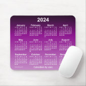 2024 Verblasster Lila Neonkalender von Janz Mouse Mousepad (Mit Mouse)