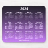 2024 Verblasster Neonkalender von Janz Mouse Pad Mousepad (Vorne)