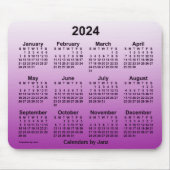 2024 Verblichener Lila Kalender von Janz Mouse Pad Mousepad (Vorne)