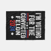 2024 Verurteilter Felon23 Fleecedecke (Vorderseite (Horizontal))