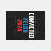 2024 Verurteilter Felon24 Fleecedecke (Vorderseite (Horizontal))