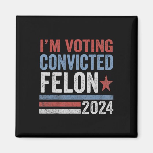2024 Verurteilter Felon30 Magnet (Vorne)