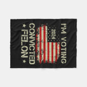 2024 Verurteilter Felon 22 Fleecedecke (Vorderseite (Horizontal))