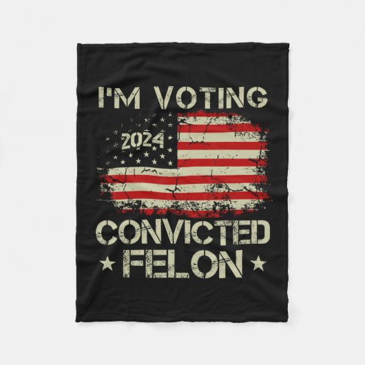 2024 Verurteilter Felon 22 Fleecedecke (Vorderseite)