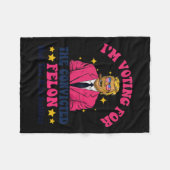 2024 Verurteilter Felon - Ich stimme für verurteil Fleecedecke (Vorderseite (Horizontal))