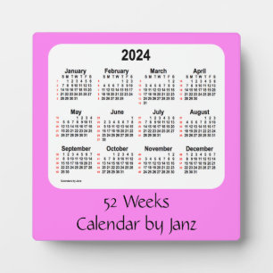 2024 Violet 52 Weeks Calendar by Janz Fotoplatte