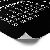 2024 Volljahresanzeigekalender - horizontal - Schw Poster (Ecke)