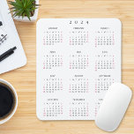 2024 Volljähriger Kalender Elegant Zuhause Office Mousepad<br><div class="desc">Maßgeschneiderte,  elegante Skripttypografie,  schlicht Schwarz-Weiß,  Jahreskalender 2024,  Staub- und Farbschutzmousepad mit rutschsicherem Rücken,  für Zuhause und Büro. Es ist ein großartiges Geschenk für Freunde,  Familie,  Kollegen,  Mitarbeiter,  für Ferien,  Weihnachten,  neue Jahre.</div>