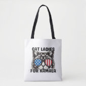2024 Wahl Cat Ladys for Kamala lustige Politik Tasche (Vorderseite)