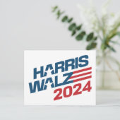 2024 Wahl Harris Walz Postkarte (Stehend Vorderseite)