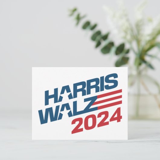 2024 Wahl Harris Walz Postkarte (Stehend Vorderseite)