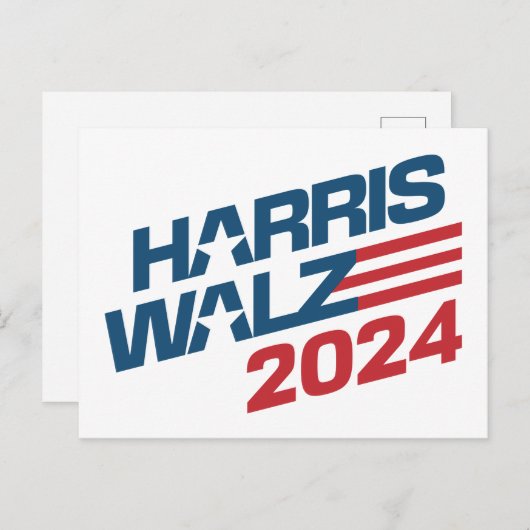 2024 Wahl Harris Walz Postkarte (Vorne/Hinten)