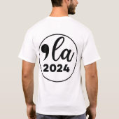 2024 Wahl Kamala Harris Merch Comma La lustige T T-Shirt (Rückseite)