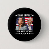 2024 Wahl Kamala Harris Tim Waltz Button (Vorderseite)