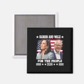 2024 Wahl Kamala Harris Tim Waltz Magnet (Vorderseite/Rückseite)
