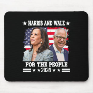 2024 Wahl Kamala Harris Tim Waltz Mousepad
