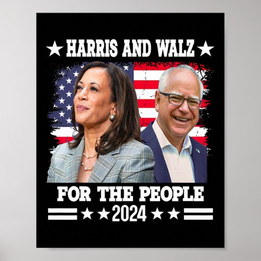 2024 Wahl Kamala Harris Tim Waltz Poster (Vorne)