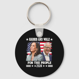2024 Wahl Kamala Harris Tim Waltz Schlüsselanhänger