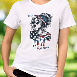 2024 Wahlen Vibes I'm a Trump Girl Deal with it Tri-Blend Shirt