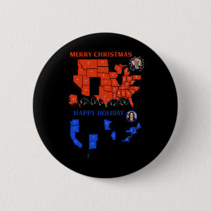 2024 Wahlplan frohe Weihnachten Trump Landslide Button