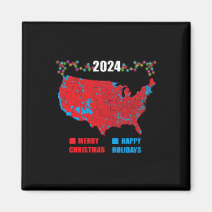 2024 Wahlplan frohe Weihnachten Trump Landslide Magnet