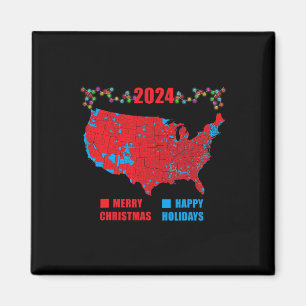 2024 Wahlplan frohe Weihnachten Trump Landslide Magnet