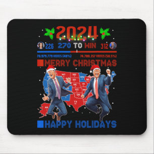 2024 Wahlplan frohe Weihnachten Trump Landslide Mousepad